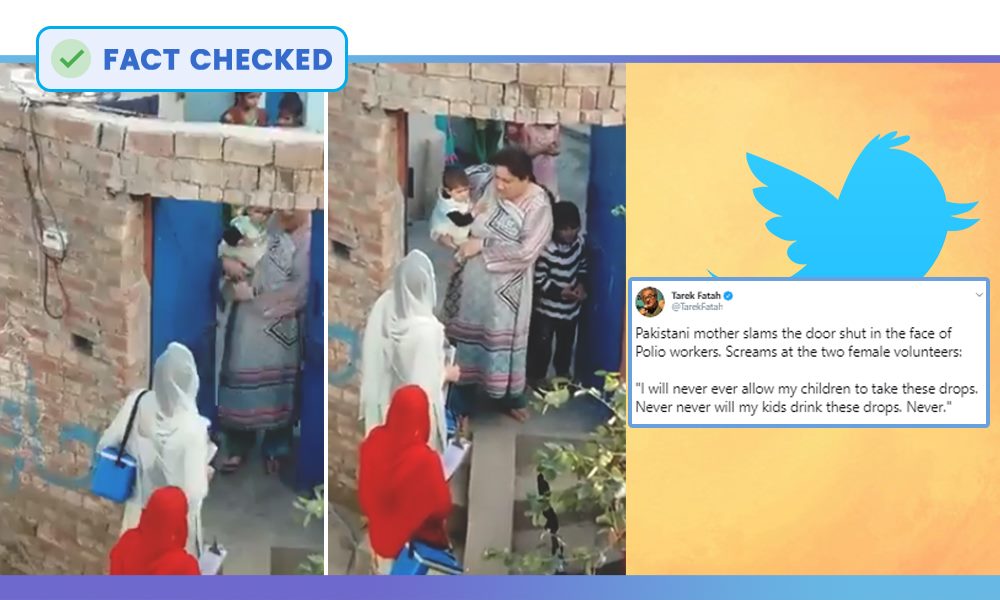 Fact Check: Tarak Fatehs Tweet About Pakistani Woman Refusing Polio Drops Is Actually A Movie Scene
