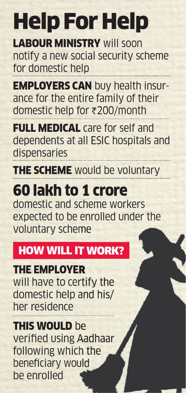 Employers Will Be Able To Get Their Domestic Help Insured At Rs 200 A Month