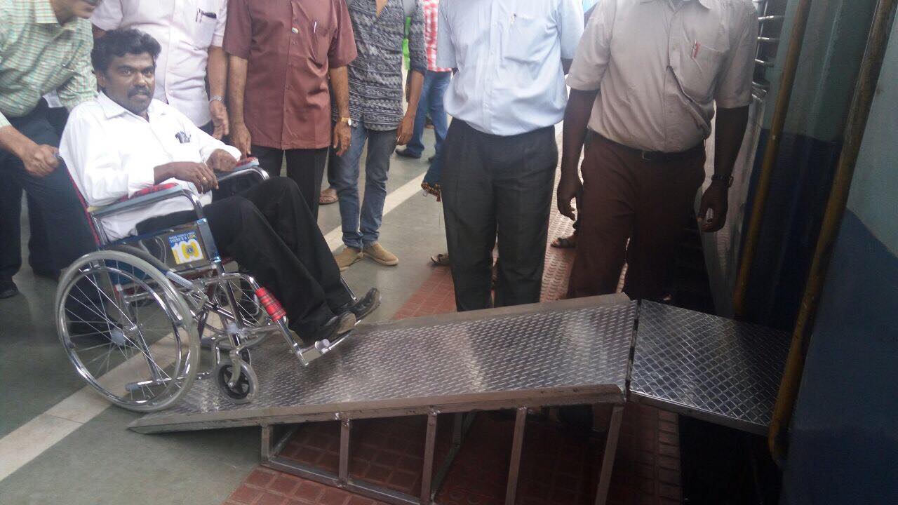 Thiruvananthapuram First To Introduce Portable Ramps For Differently-Abled People To Climb Into The Train