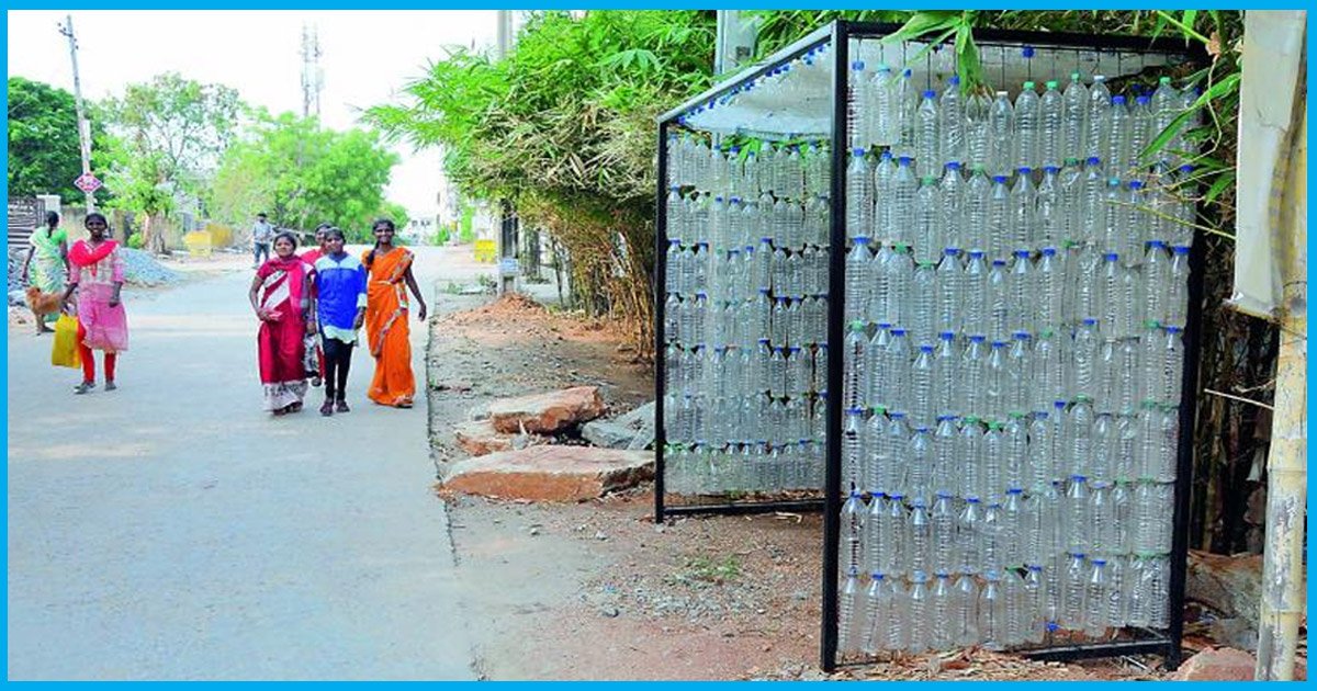 Hyderabad: A Bus Stop Made Up Of 1000 Used Water Bottles