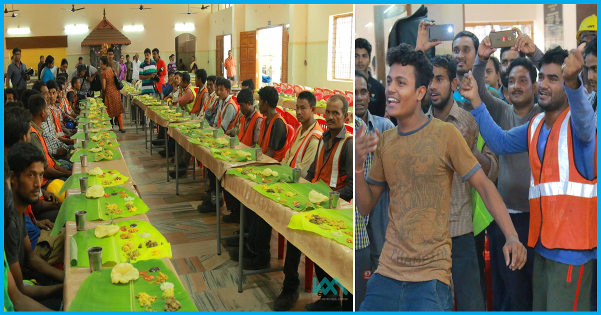 Before Inauguration, Kochi Metro Thanks Its 600+ Migrant Workers With A Traditional Feast