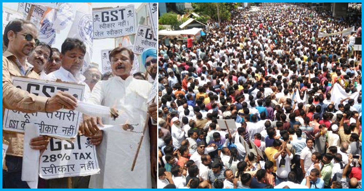 Thousands Of Textile Traders In Ahmedabad & Surat Protest Against 5% GST, Demand Rollback