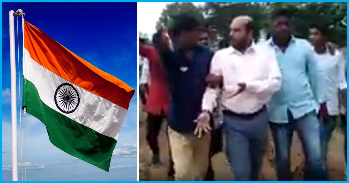 Telangana: Principal Manhandled By Political Mobsters For Hoisting National Flag With His Shoes On
