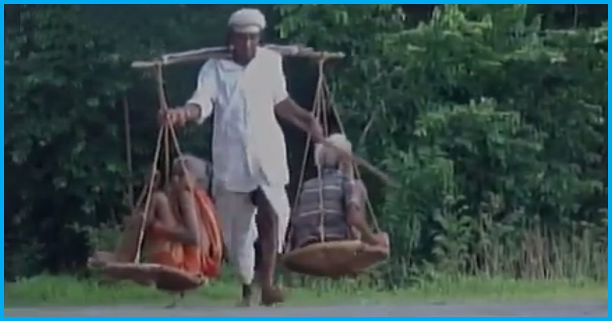 Odisha: Man Walks 40 KM Barefoot Carrying Parents On Bamboo Scale To Prove His Innocence