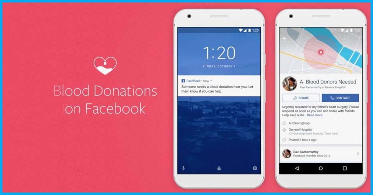 Facebook Has Launched A New Application To help People Donate Blood In India