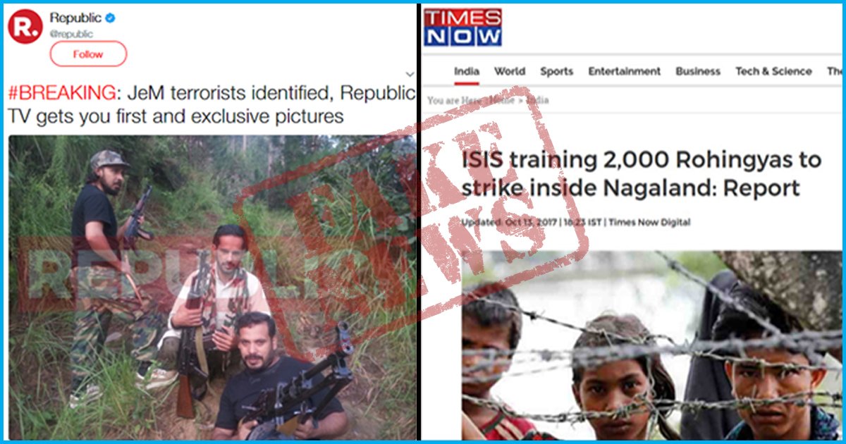 Fake News: Republic TVs JeM Terrorists Story To ANIs Story On Rohingya-ISIS Links