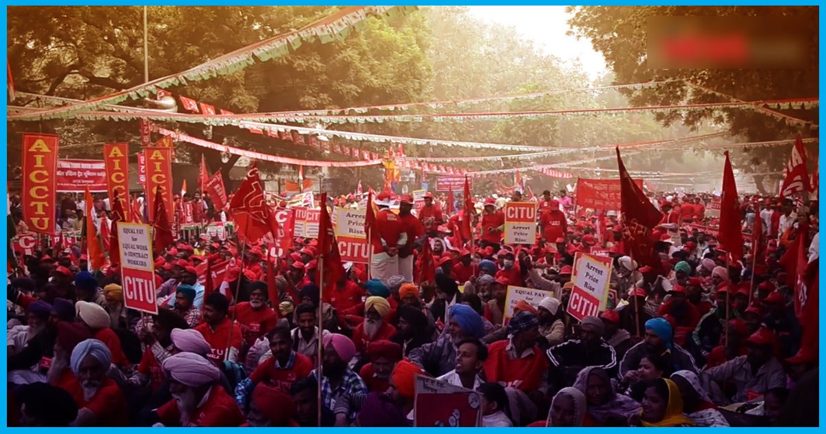 Thousands Of Workers Protest In Delhi Against Govt’s Failure To Increase Wages & Protect Jobs