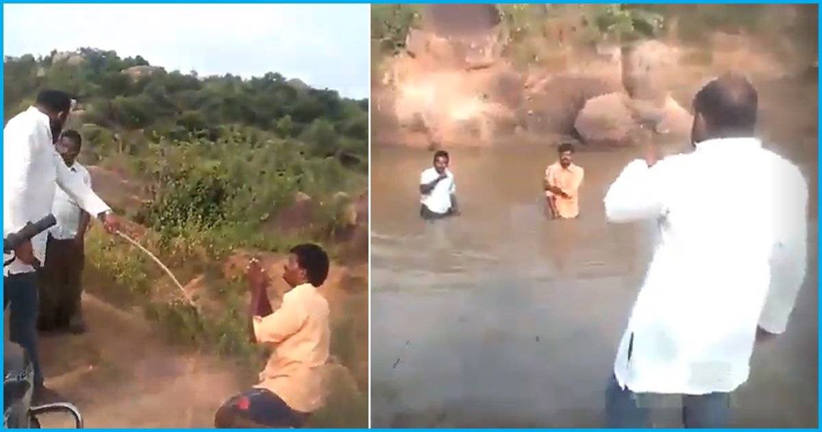Telangana: Dalit Men Forced To Take Dip In Dirty Pond As Punishment