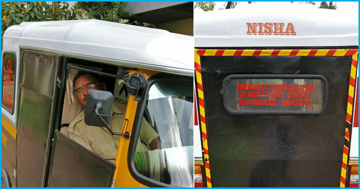 Karnataka Auto Driver Turns His Auto Into An Ambulance At Night, Gives Free Rides To The Needy
