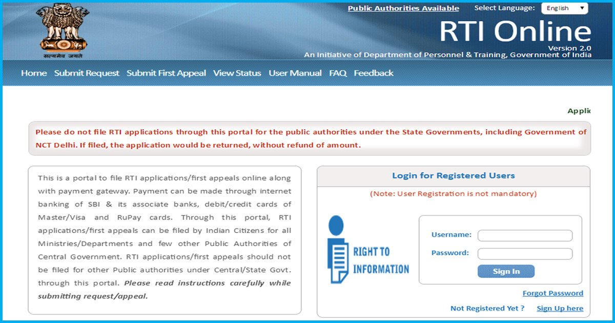 2000 RTI Applications Addressed To Election Commission Unanswered On The RTI Online Portal