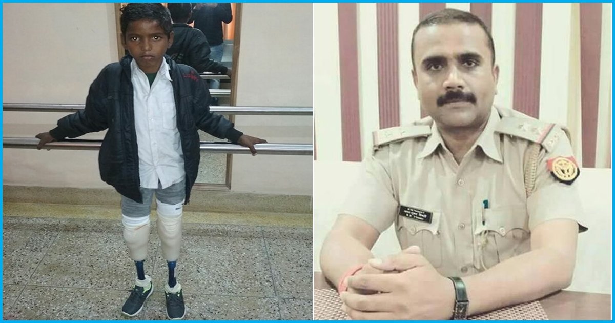 Police Inspector Donates Artificial Leg Worth Rs 1.5 Lakh To A Nine-Year-Old