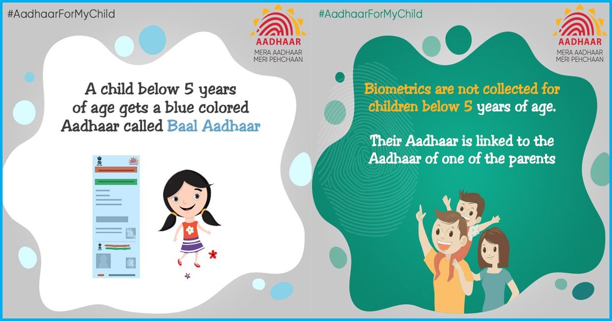 UIDAI Introduces Blue Coloured ‘Baal Aadhaar’ For Kids Below 5 Years, Know About It