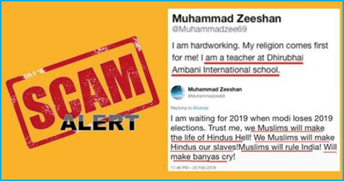 How A Fake Account With Anti-Hindu Tweets Is Tripping The Right-Wing