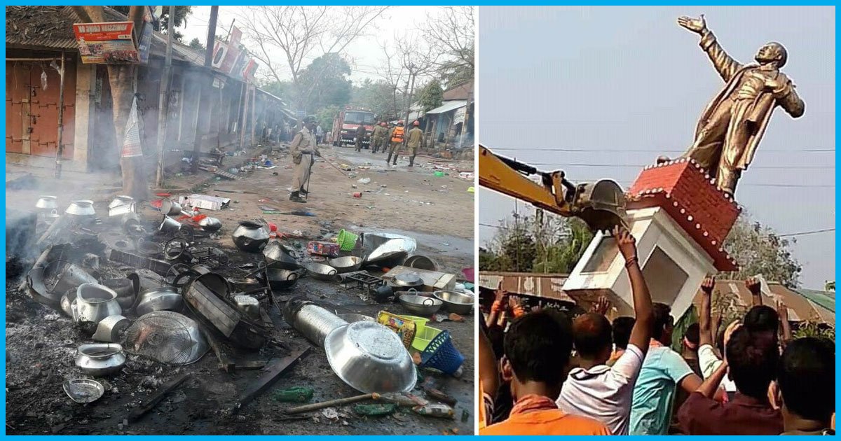Before New Govt Takes Charge In Tripura, Violence & Vandalism Reported From The State