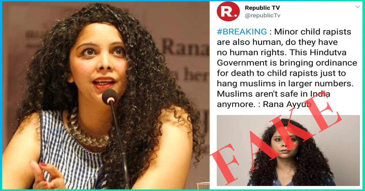 Parody Account Falsely Quotes Journalist Ayyub Rana Defending Child Rapists, Social Media Spreads It As Actual Quote