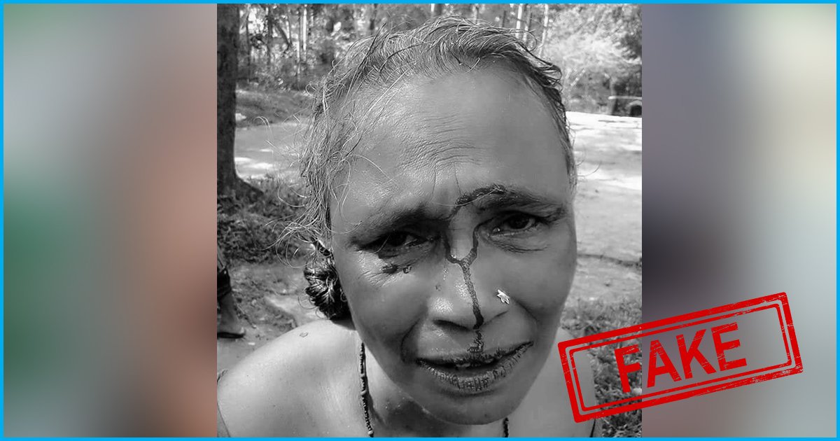 Fact Check: Image Shared By ShankhNaad Of Woman Being Beaten In Kerala By Muslims Is Fake