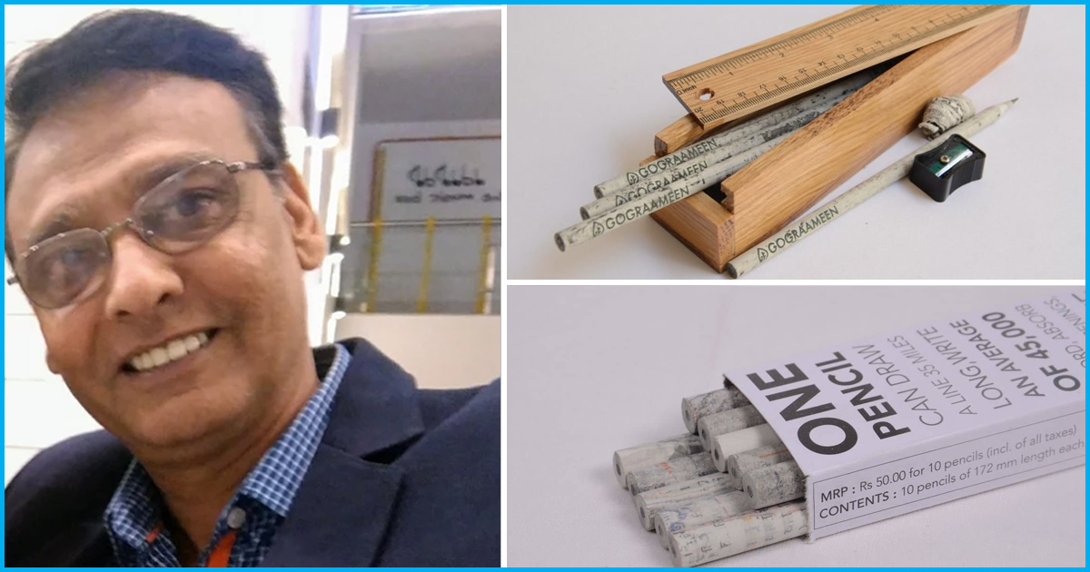 This 52-Yr-Old Engineer Hopes To Save 1 Lakh Trees This Year By Selling Recycled Newspaper Pencils