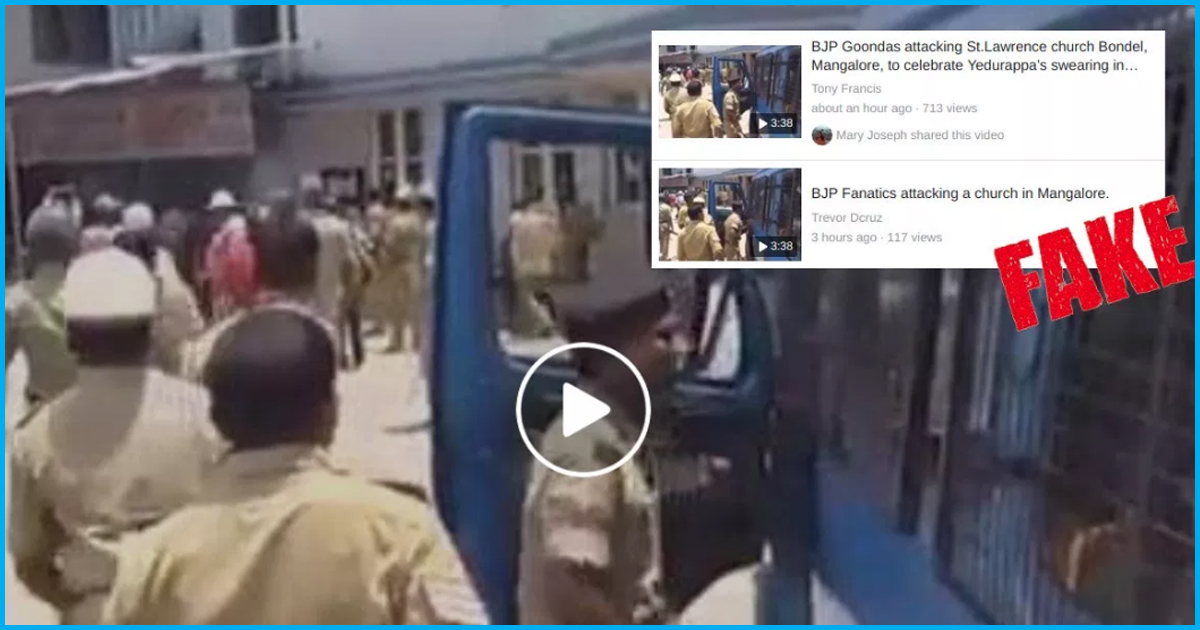 Fact-Check: 10 Year Old Video Being Shared As BJP/RSS Cadre Attacking A Church In Mangalore