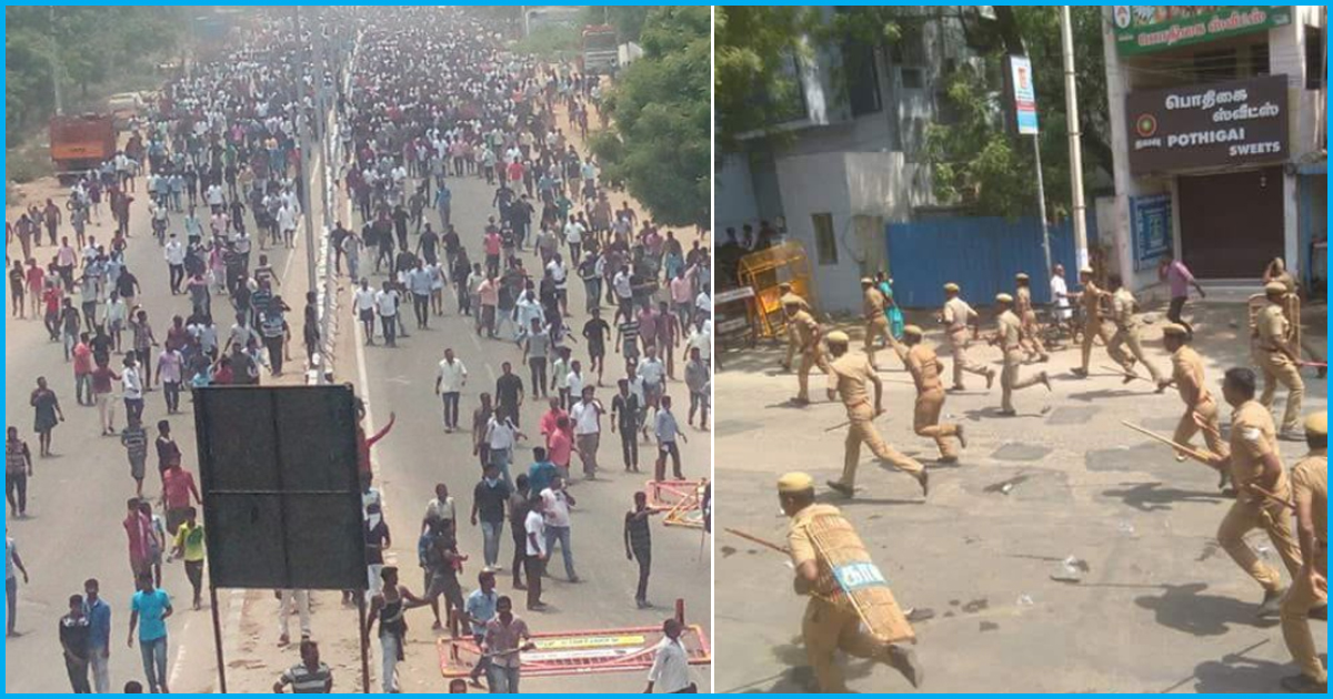 10 Dead And 50 Injured On The 100th Day Of Protest Against Vedantas Sterlite In Tamil Nadu