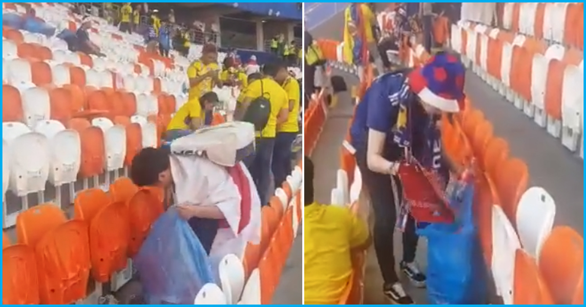 FIFA World Cup: Responsible Japanese Fans Clean Up Stadium After Their Teams Win Over Colombia