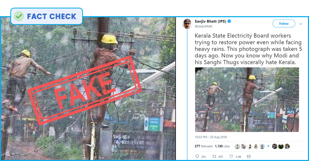 Fact Check: Ex-IPS Officer Targets PM Modi, Shares Fake Image Of Kerala Floods
