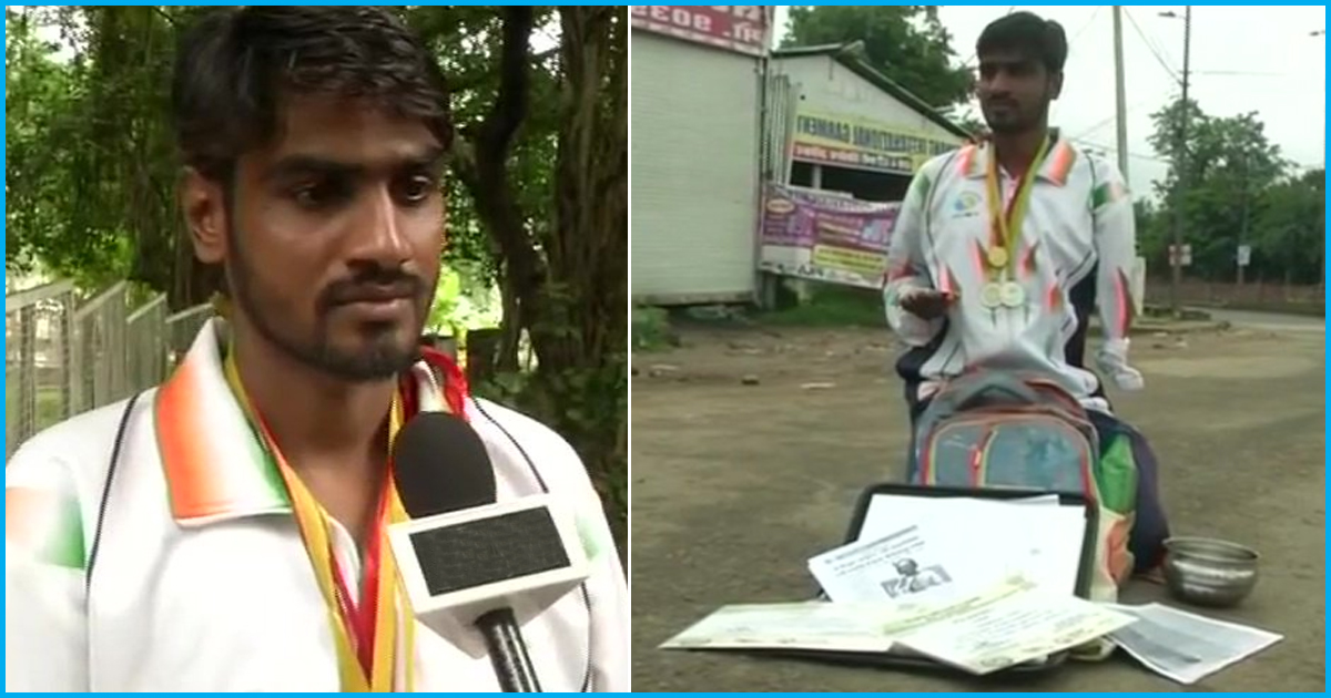 Para-Athlete Begging On Street After MP Govt Fail To Give Him His Promised Job