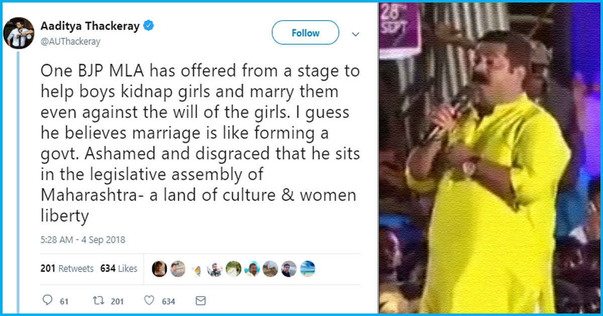 BJP MLA Offers To “Kidnap Girls” Who Deny Marriage Proposals, Later Says He Was Misunderstood