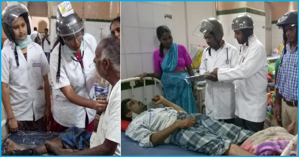 Hyderabad: Doctors In Helmets Treat Patients To Protest Against Crumbling Hospital Building