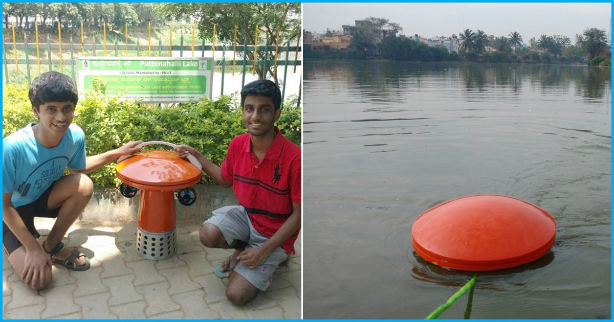 These Two School Kids Have Invented An Innovative Device To Protect Bengaluru Lakes