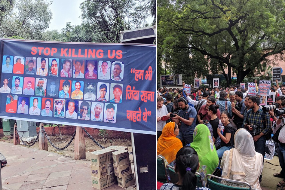 Stop Killing Us, Hundreds  Gather At Jantar Mantar To Protest Deaths Of Sanitation Workers