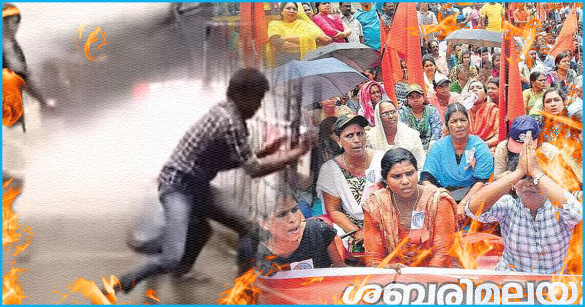 [Video] Thousands Protest Against Sabarimala Verdict, Police Use Water Cannons & Tear Gas In Thiruvananthapuram