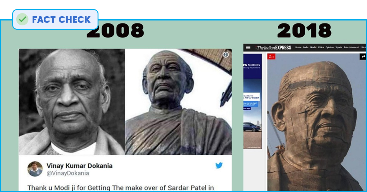 Fact Check: 2008 Bronze Statue Of Sardar Patel By Gujarati Sculptor Circulated As Statue Of Unity