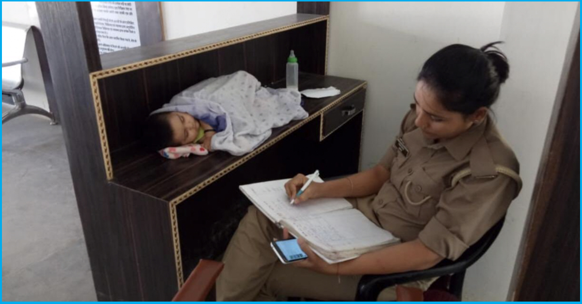 UP Woman Constable At Work With Baby: “If Im Busy, Police Staff Takes Care Of My Daughter”