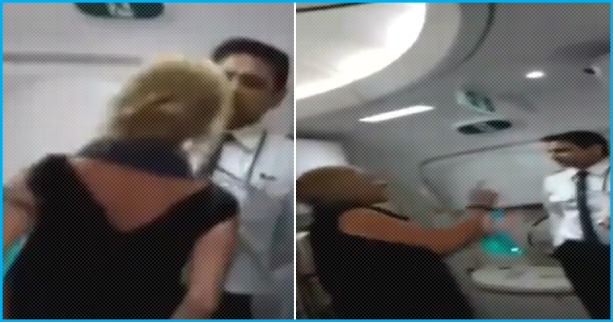 [Video]: Irish Woman Abuses, Manhandles & Spits At Air India Crew For Refusing To Serve More Alcohol