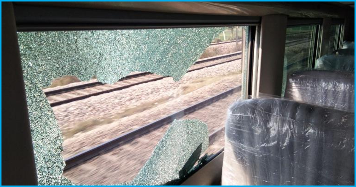 Train 18: Stones Pelted At Indias Fastest Train On Trial Run; Window Pane Broken