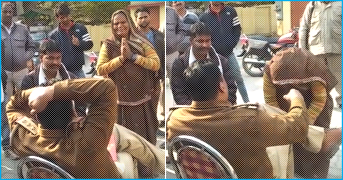 [Watch] Elderly Woman Falls At The Feet Of UP Cop To Get An FIR Registered, While He Remains Apathetic
