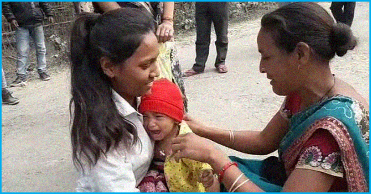 [Watch] Assam: Mother Forced To Remove Black Jacket From Crying Child To Attend CMs Function
