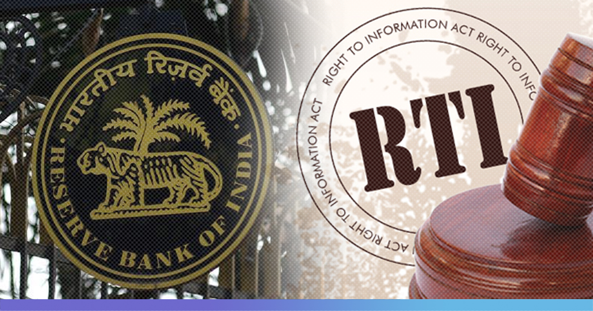 Going Against SCs Order, RBI To Not Disclose RTI Queries On Bank Audits