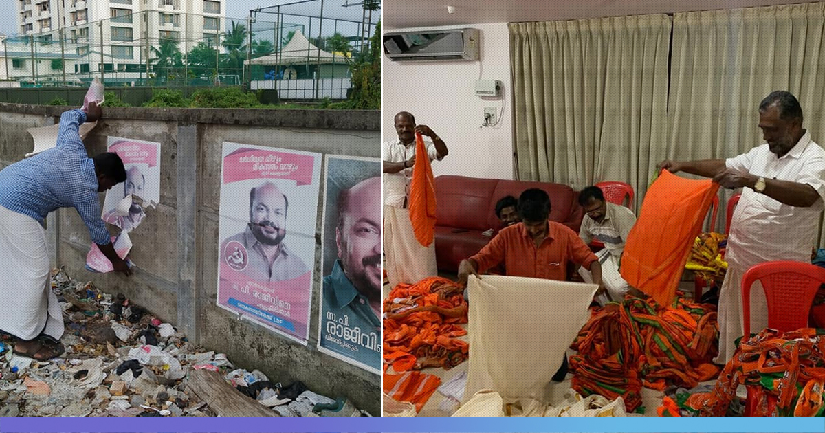 Kerala: These Poll Candidates Set An Example By Urging Supporters To Clean Up Campaign Waste