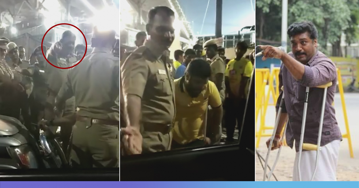 [Watch] Chennai: Differently-Abled Man Trying To Enter Stadium Allegedly Humiliated By Cop Despite Having Ticket