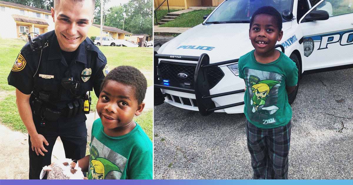 A Stuffed Toy & A Wide Smile: Florida Police Officer Cheers Up Boy Who Called 911 For Feeling Lonely