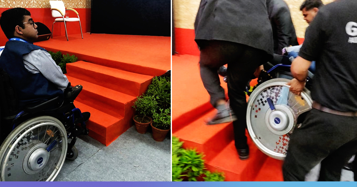 #Irony: In An Event To Discuss Accessibility For Disabled Persons, No Ramp For Speaker