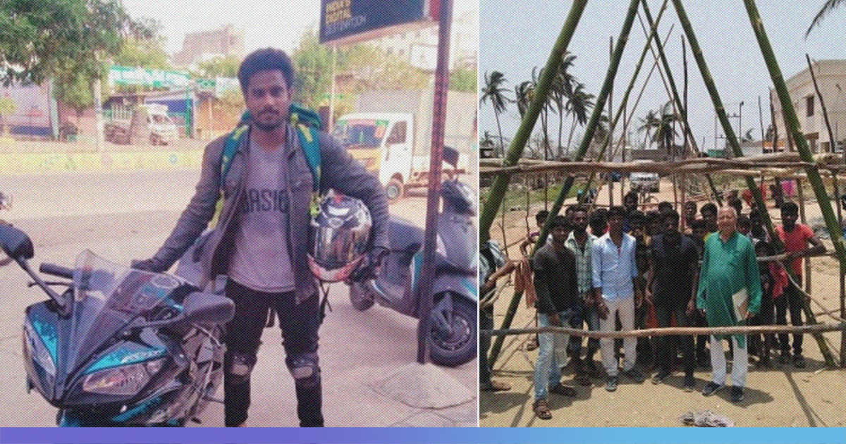 This Architect Travelled 1800 KM From Tamil Nadu To Odisha On Bike To Help Fani Victims Rebuild Their Houses
