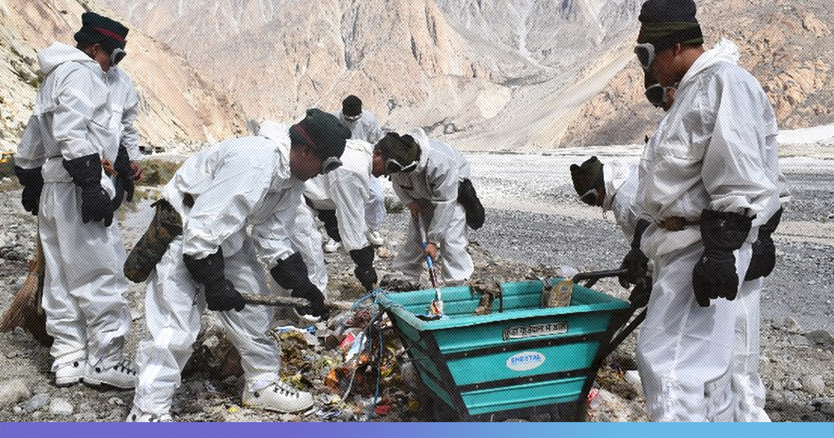 Brave Indian Army Jawans Remove 130 Tonnes Of Waste As Part Of Swachh Siachen Abhiyan