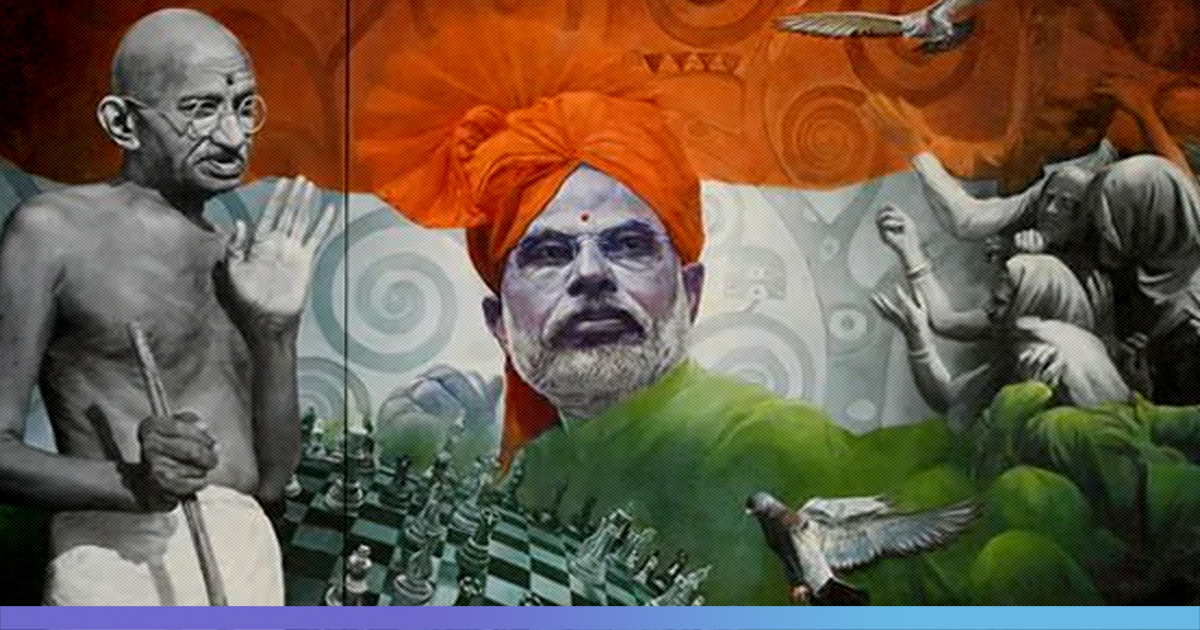 Painting Of Mahatma Gandhi, PM Fetches Highest Bid Of Rs 25 Lakh