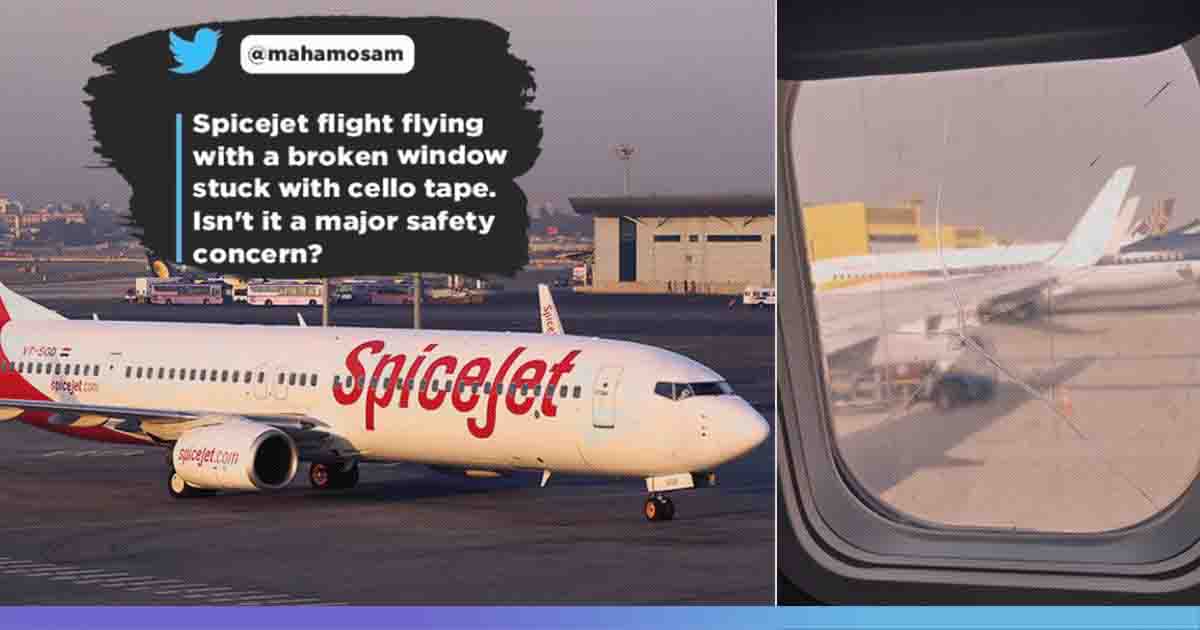 SpiceJet Passenger Shares Image Of Cracked Window Inside Plane, Airline Issues Apology