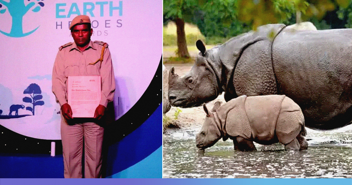 Earth Heroes Award For Kaziranga Forest Guard Who Risked Life To Save  Rhinos For 30 Years