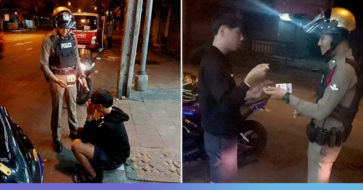 Thai Teen Caught For Over Speeding Celebrates Birthday With Cop