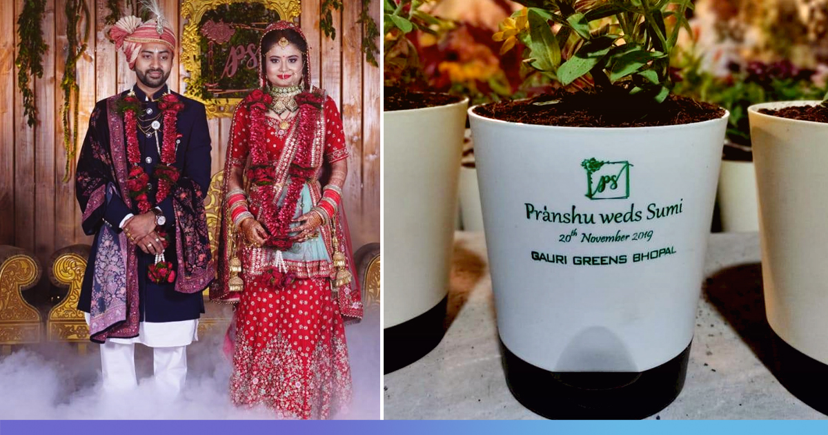 Potted Plants Replace Wedding Cards At This Marriage In Bhopal