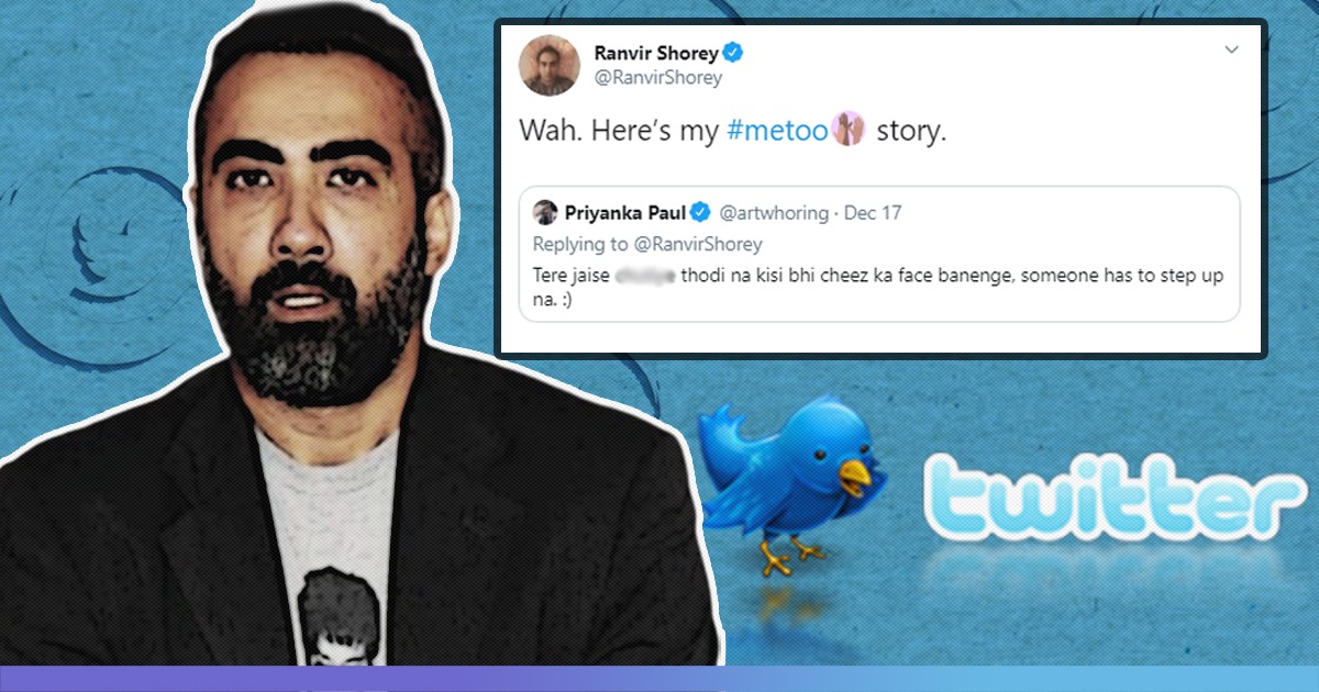 Netizens Slam Actor Ranvir Shorey For His Comment Reducing #MeToo Movement To A Joke